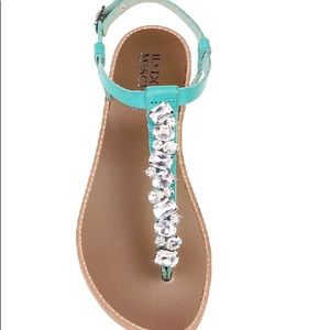Badgley Mischka Lucia Crystal Embellished Sandal